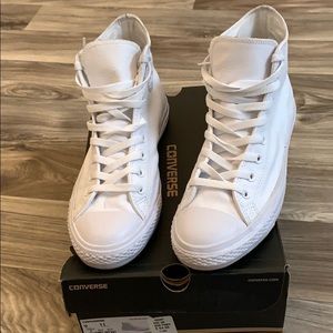 All white Converse Size 9(men)